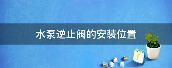 1,逆止閥一般安裝在泵的出口位置;2,逆止閥,也稱止回閥,具體安裝方式