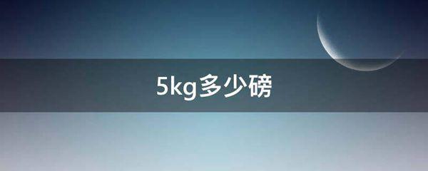 5kg多少磅