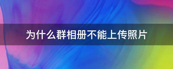 为什么群相册不能上传照片