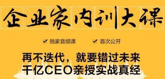 《企业家内训大课》培训讲座，千亿SEO亲授实战真经