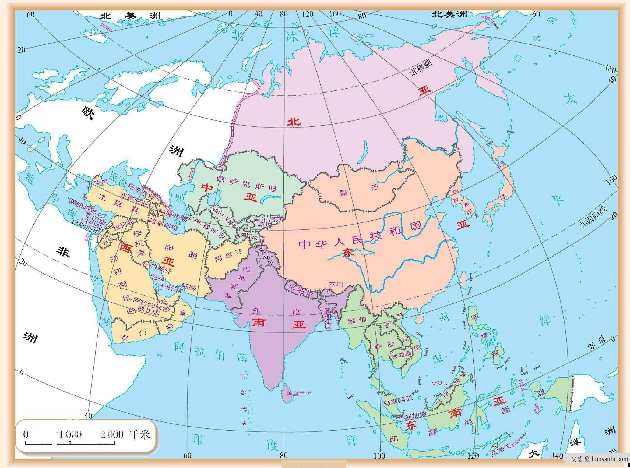 你知道吗，在亚洲的六大地理分区中，哪一个分区的国家数量最多？