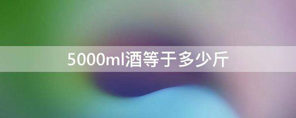 5000ml酒等于多少斤