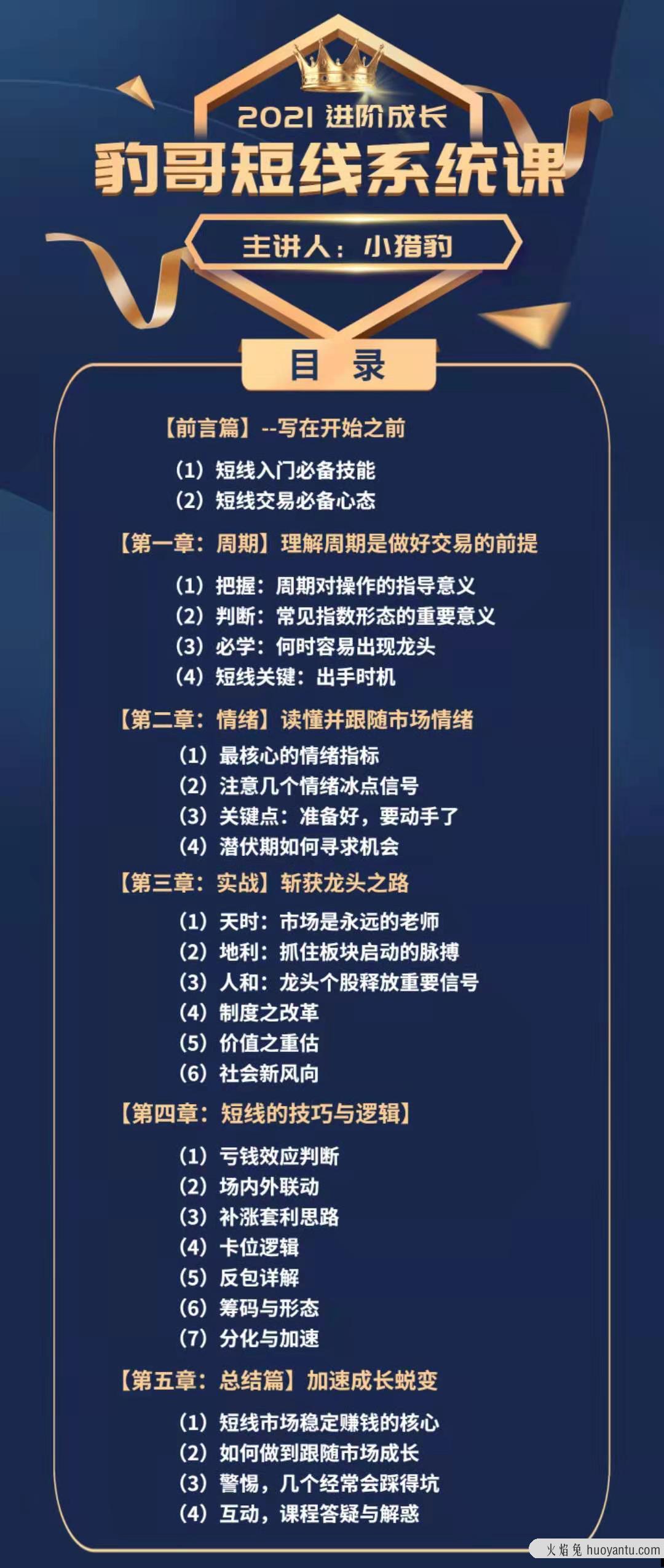 2021杰豹联动系统课《豹哥短线实战系统课》和《杰哥交易系统进阶版》视…