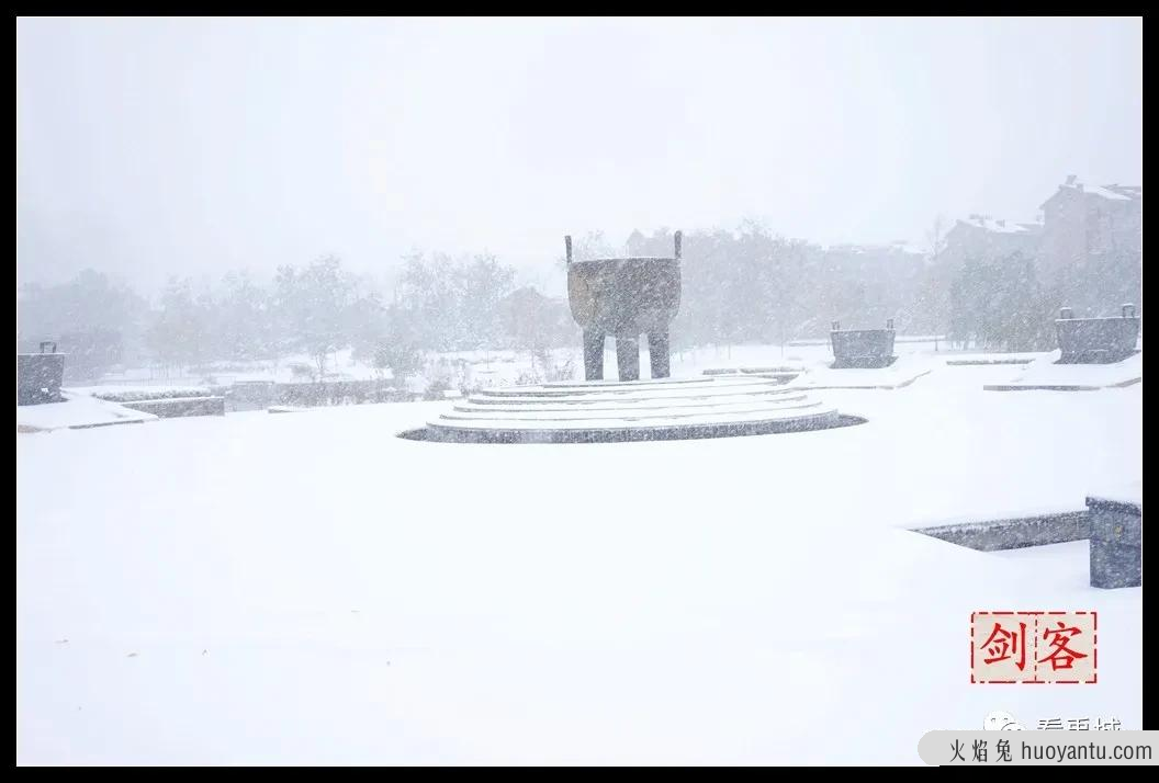 风雪中的禹城（尹希剑拍摄）