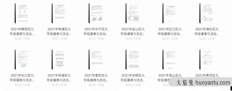 2021年上海九年级道德与法治一模卷(含答案)PDF