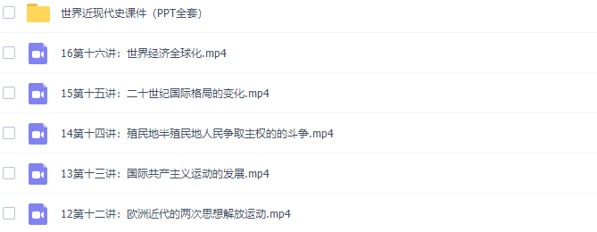 学科网世界近现代史专题课程高清视频
