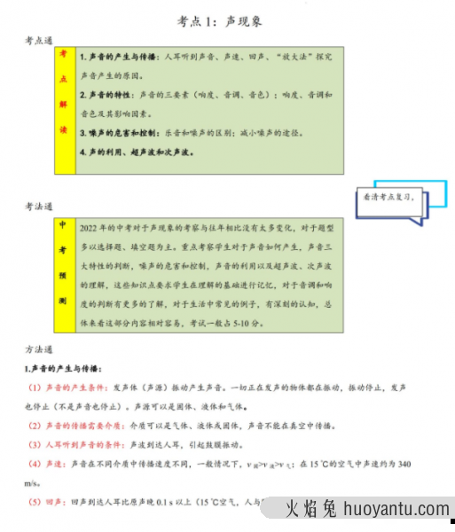 2022中考物理二轮专项考点抢分计划PDF